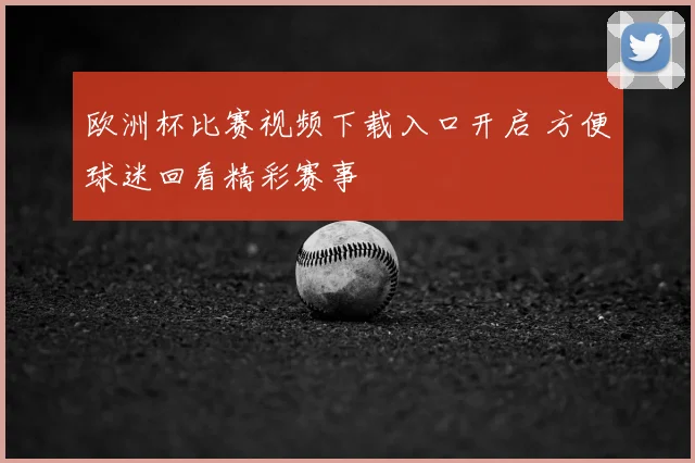 欧洲杯比赛视频下载入口开启 方便球迷回看精彩赛事